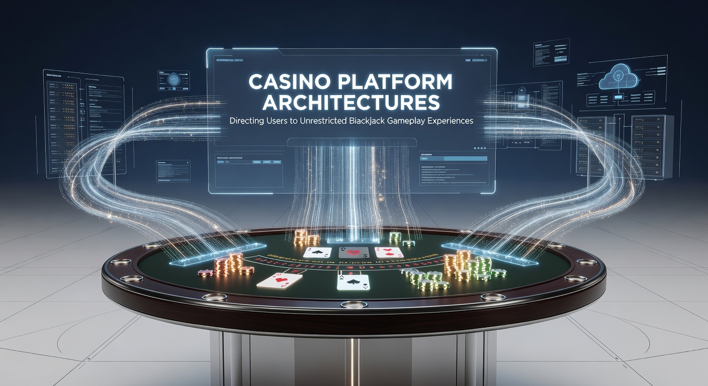 Diagram illustrating modular layers in casino platform architectures including user routing to blackjack modules